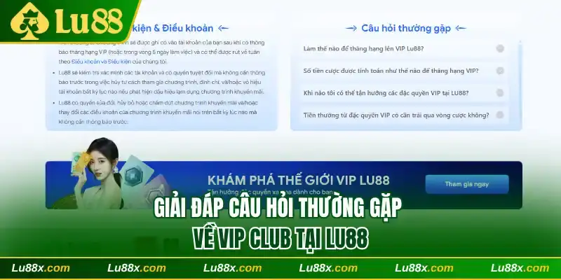 Giải đáp câu hỏi thường gặp về Vip Club tại Lu88